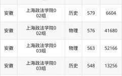 上海政法大学录取分数线_2024最新数据
