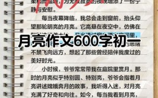 月亮作文600字初一怎么写_初一月亮作文写作技巧
