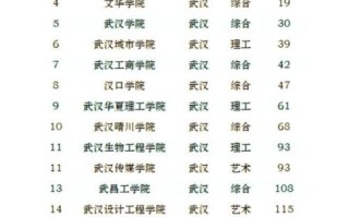 湖北一本大学排名_2024最新榜单
