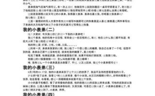 表弟作文怎么写_小学生作文素材哪里找