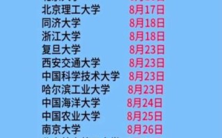 大学几月开学_大一新生报到时间