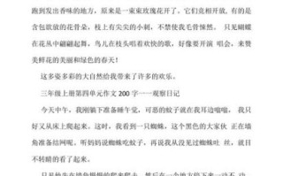 三年级上册作文怎么写_如何写观察日记