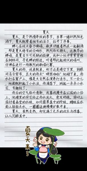 夏天怎么写作文_夏天作文100字如何扩写-第2张图片-星辰妙记