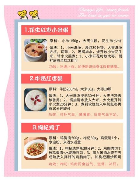 刚生完孩子吃什么好_月子餐第一周食谱-第1张图片-星辰妙记