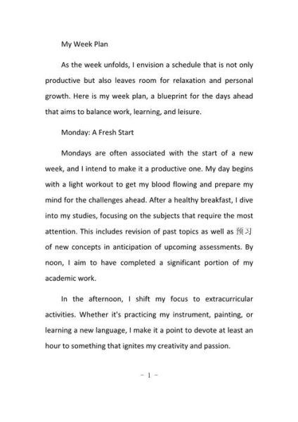 下周末英语作文怎么写_下周末英语作文万能模板-第2张图片-星辰妙记