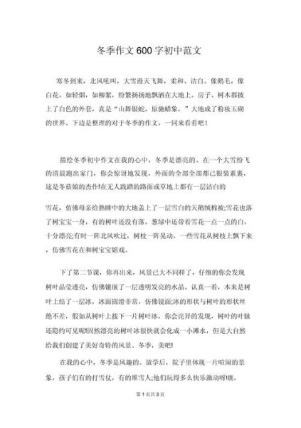 我爱冬季作文怎么写_冬天作文600字优秀范文-第3张图片-星辰妙记