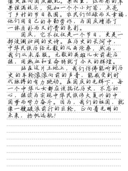 庆国庆作文300字怎么写_如何写出高分国庆作文-第3张图片-星辰妙记