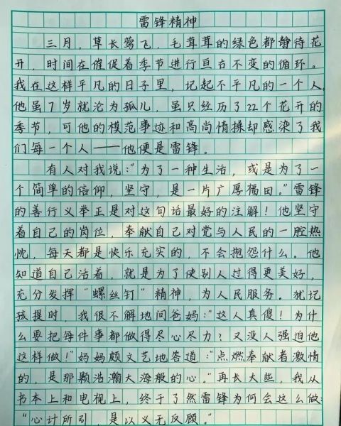 学习雷锋作文怎么写_雷锋精神作文素材有哪些-第1张图片-星辰妙记