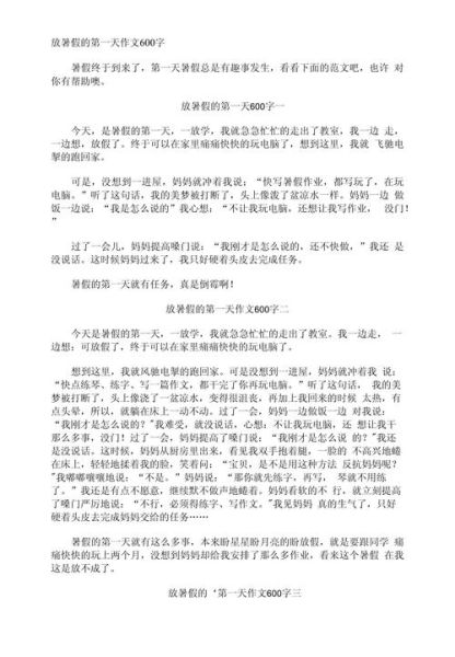 暑假作文600字怎么写_暑假作文600字范文-第1张图片-星辰妙记 暑假作文600字怎么写_暑假作文600字范文-第1张图片-星辰妙记