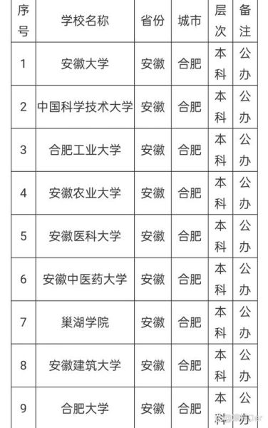 合肥有哪些大学_合肥最好的大学排名-第2张图片-星辰妙记