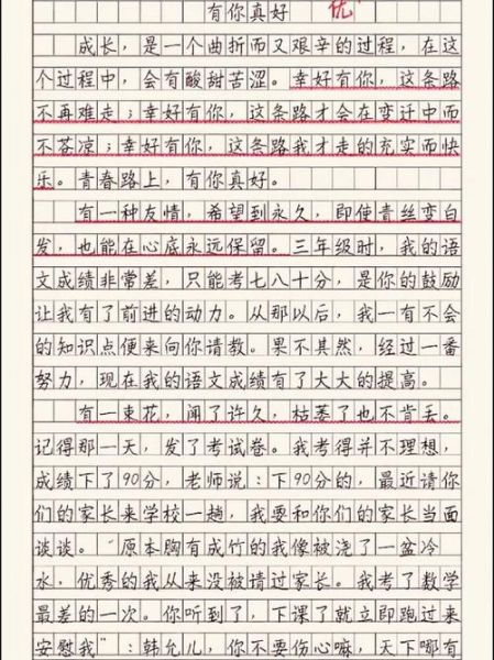 有你真好作文怎么写_有你真好500字范文-第3张图片-星辰妙记
