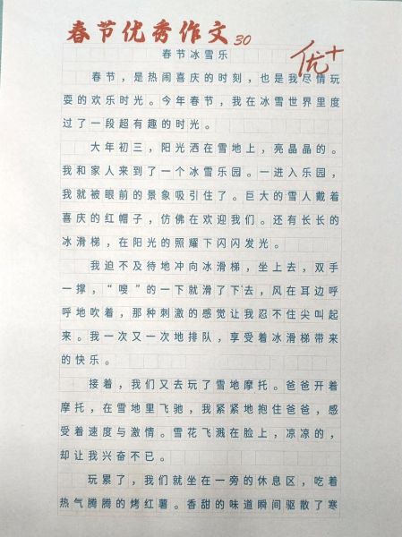 春节作文怎么写_春节作文素材有哪些-第3张图片-星辰妙记