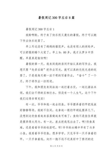 暑假作文300字怎么写_暑假作文300字优秀范文-第1张图片-星辰妙记