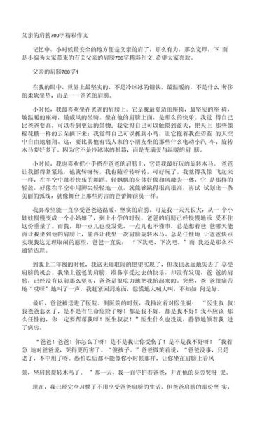 父亲的肩膀作文怎么写_父亲的肩膀象征什么-第3张图片-星辰妙记