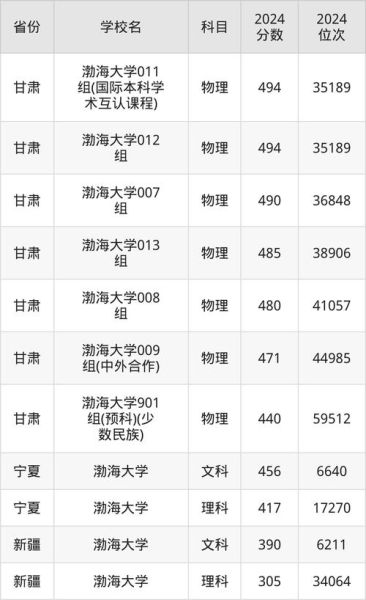 渤海大学有哪些专业_渤海大学录取分数线是多少-第3张图片-星辰妙记