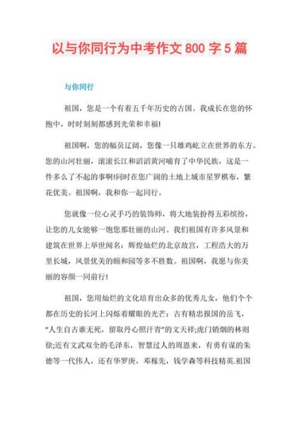 与你同行作文怎么写_与你同行作文800字范文-第3张图片-星辰妙记