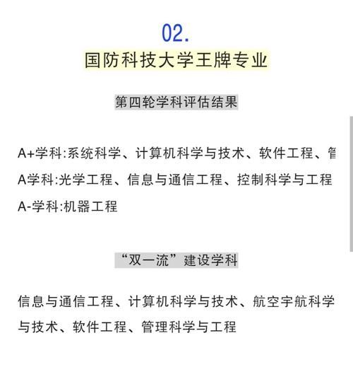 国防科技大学有哪些专业_国防科技大学王牌专业排名-第2张图片-星辰妙记