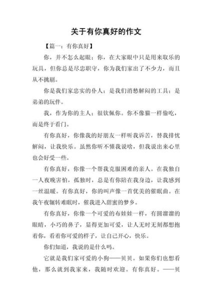 有你真好作文怎么写_如何写出真情实感-第2张图片-星辰妙记