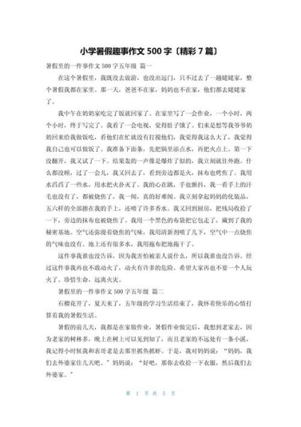 暑假趣事作文500字怎么写_暑假趣事有哪些素材-第1张图片-星辰妙记