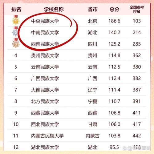 西南民族大学排名_全国多少名-第1张图片-星辰妙记