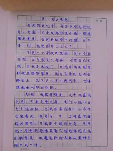 第一次走夜路作文怎么写_第一次走夜路作文开头-第1张图片-星辰妙记