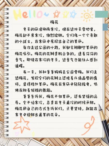 梅花怎么写作文_梅花作文写作技巧-第2张图片-星辰妙记