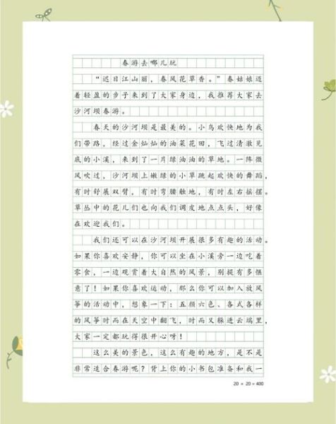 小学生春游作文怎么写_春游作文150字如何扩写-第3张图片-星辰妙记