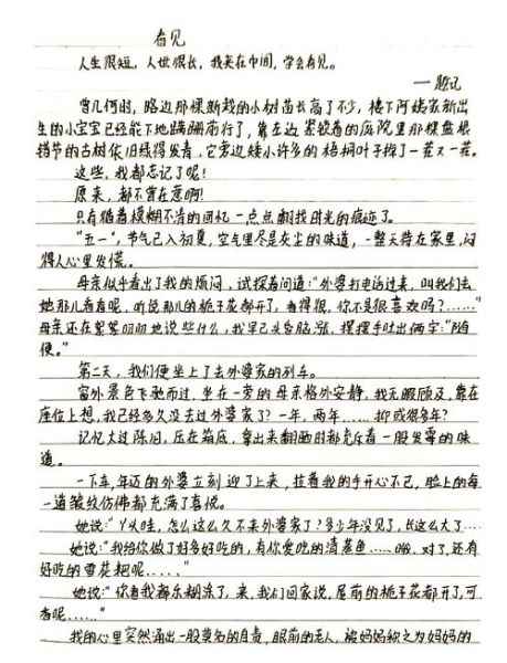 看见作文怎么写_看见写作技巧有哪些-第2张图片-星辰妙记