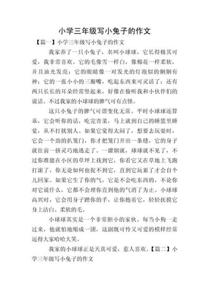 可爱的兔子作文怎么写_兔子作文写作技巧-第1张图片-星辰妙记