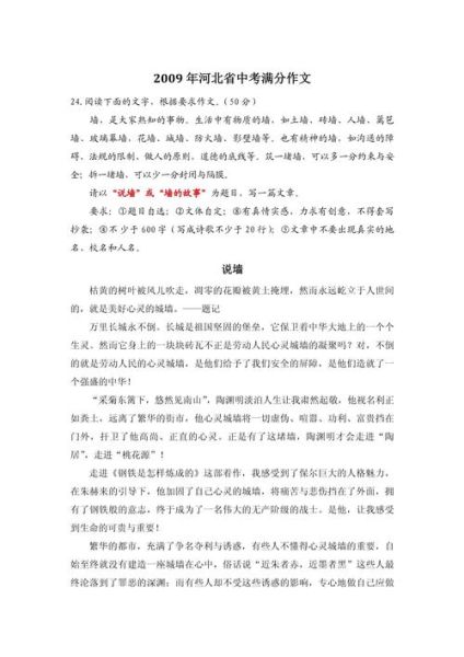 河北中考作文怎么写_河北中考作文评分标准-第1张图片-星辰妙记