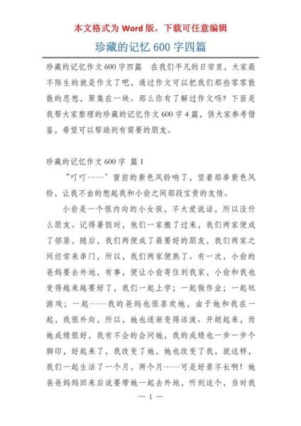 总有一种记忆值得珍藏_如何写好600字作文-第3张图片-星辰妙记