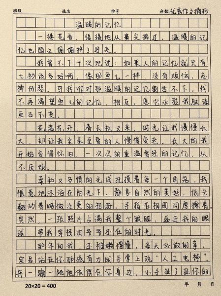 作文什么的记忆_如何写出高分记叙文-第3张图片-星辰妙记