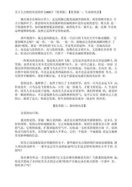 走进大自然作文怎么写_走进大自然作文800字范文-第1张图片-星辰妙记 走进大自然作文怎么写_走进大自然作文800字范文-第1张图片-星辰妙记