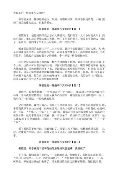 暑假趣事作文300字怎么写_暑假趣事作文300字范文参考-第2张图片-星辰妙记