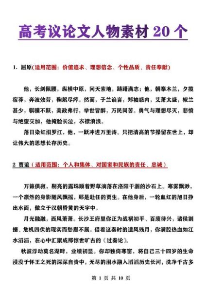高中作文人物素材怎么写_议论文如何引用事例-第1张图片-星辰妙记 高中作文人物素材怎么写_议论文如何引用事例-第1张图片-星辰妙记