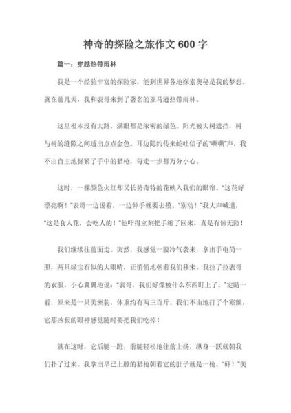 探险作文600字怎么写_探险作文600字写作技巧-第2张图片-星辰妙记 探险作文600字怎么写_探险作文600字写作技巧-第2张图片-星辰妙记