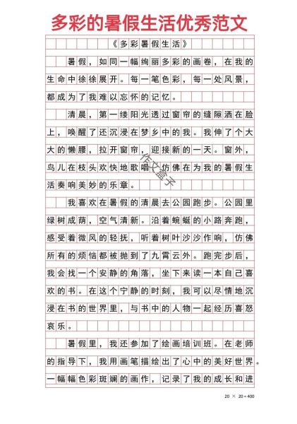 暑假生活作文怎么写_暑假生活作文开头结尾-第2张图片-星辰妙记