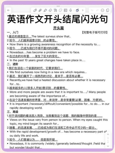大英作文怎么写_大英作文万能句型-第3张图片-星辰妙记 大英作文怎么写_大英作文万能句型-第3张图片-星辰妙记