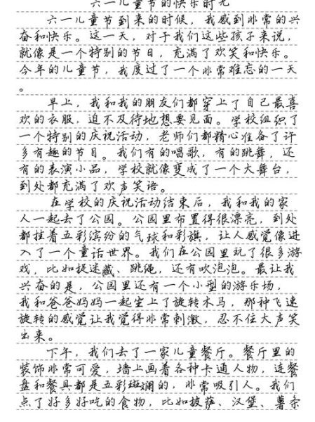 四年级六一作文怎么写_六一儿童节作文素材有哪些-第1张图片-星辰妙记