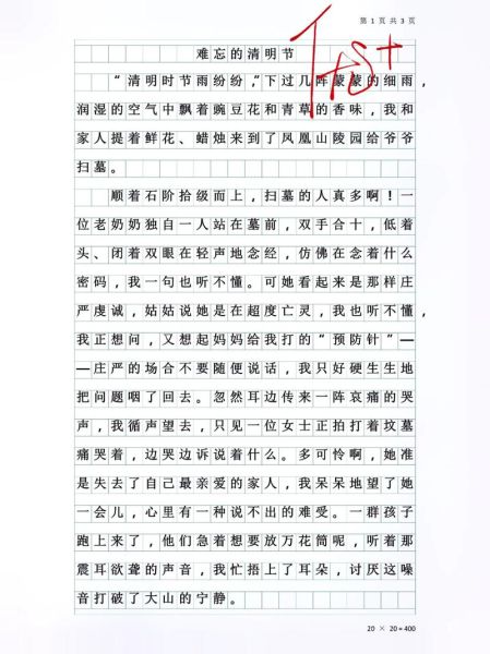 一年级清明节作文怎么写_一年级清明节作文范例-第2张图片-星辰妙记