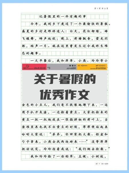 有趣的暑假作文怎么写_暑假趣事作文素材哪里找-第1张图片-星辰妙记