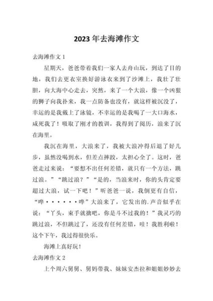 沙滩作文怎么写_描写沙滩的优美句子有哪些-第1张图片-星辰妙记