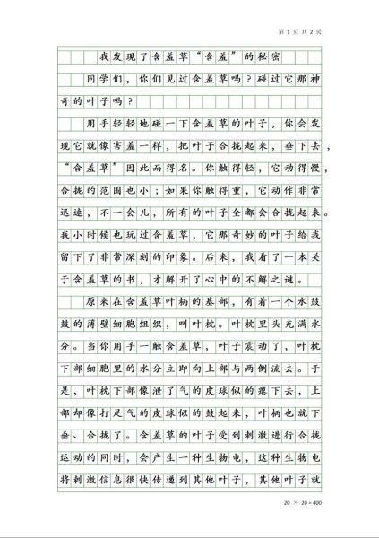 含羞草为什么会害羞_含羞草作文怎么写-第3张图片-星辰妙记 含羞草为什么会害羞_含羞草作文怎么写-第3张图片-星辰妙记